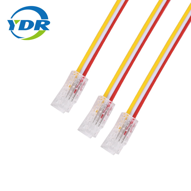 3 circuite, 10 mm lățime, mufă rapidă pentru 5050 dual color LED strip Conector fără lipire
